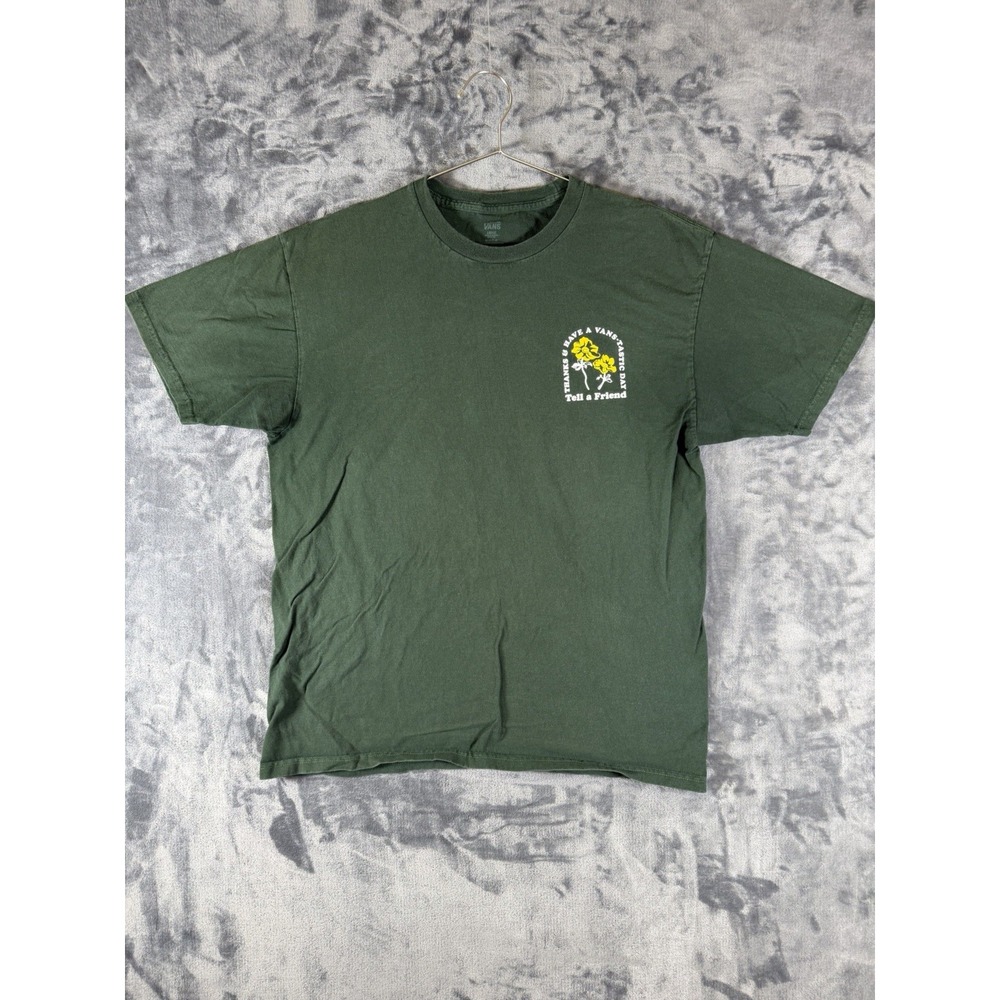 Vans " HAVE A VANS-TASTIC DAY" T-Shirt Sz L Green